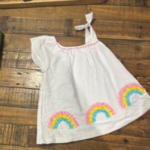 Kids White Rainbow Top